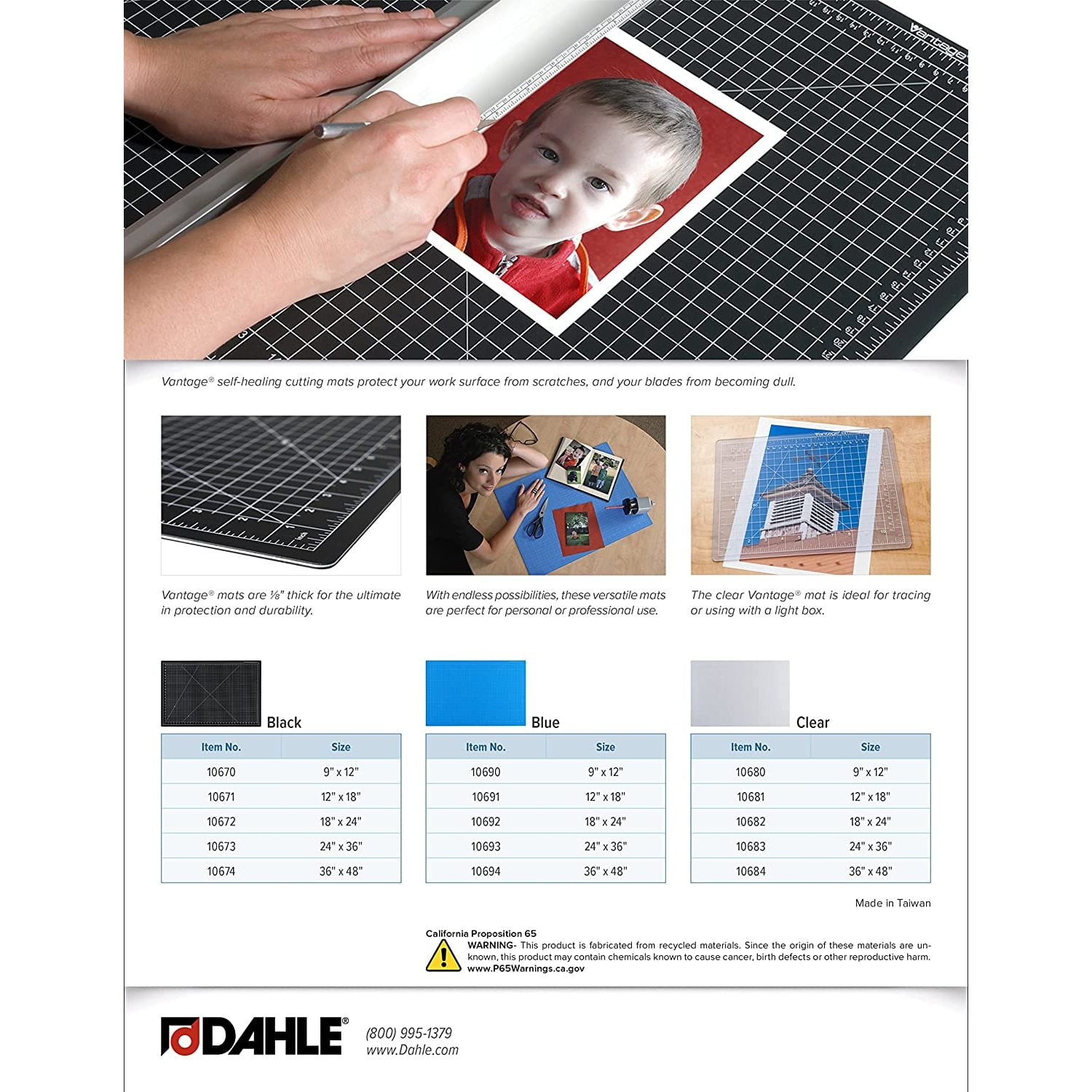 Vantage 10673 Self-Healing Cutting Mat, 24x36, 1/2 Grid, Layers for Max  Healing, Perfect for Crafts  Sewing, Black, [SELF-HEALING] -- 5-layer  de...