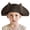 Brown, variant on VZQI Pirate Hat for Kids Distressed Colonial Style Tricorn Hat for Boy Halloween Costume Accessory Pro 3-13T
