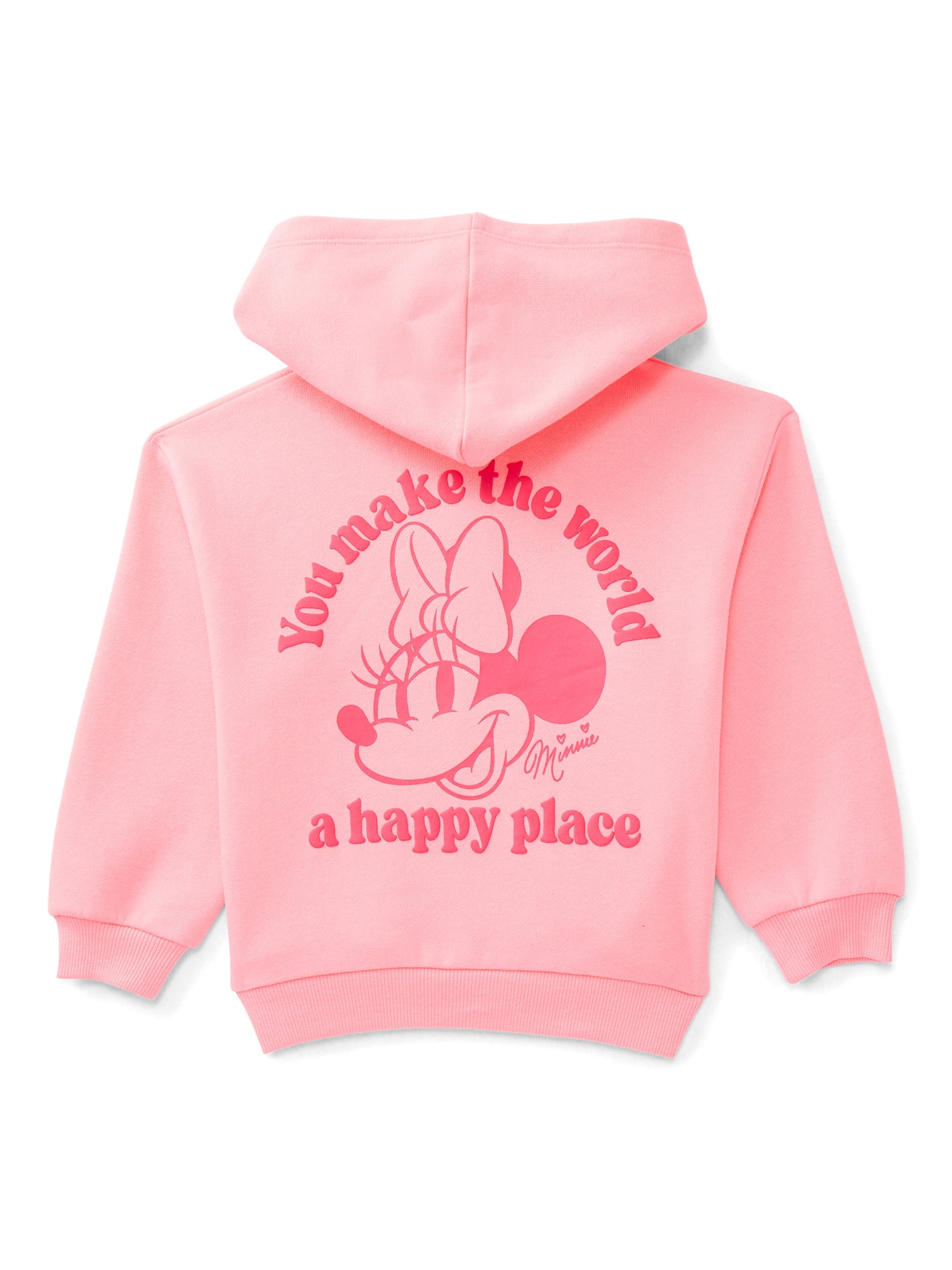 Minnie Mouse Toddler Girls' Full Zip Graphic Hoodie, Sizes 12M-5T