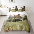 thumbnail image 2 of jejeloiu Rustic Farmhouse Cabin 7 Pieces Bedding Comforter Set,Colorful Cute Flowers Full Bedding Set,Nature Scenery Fitted Sheet Flat Sheet For Men Women,Ultra Soft Home Decor Reversible, 2 of 8