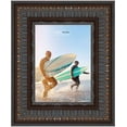 thumbnail image 3 of 11x18 3.5" Wide Ornate Brown Picture Frame - UV Acrylic, Foam Board Backing, Hanging Hardware, 3 of 7
