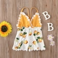 thumbnail image 2 of Odeerbi 2024 Toddler Kids Girl Vest Backless Sunflower Printed Romper Clothes Sunsuit Outfits, 2 of 9