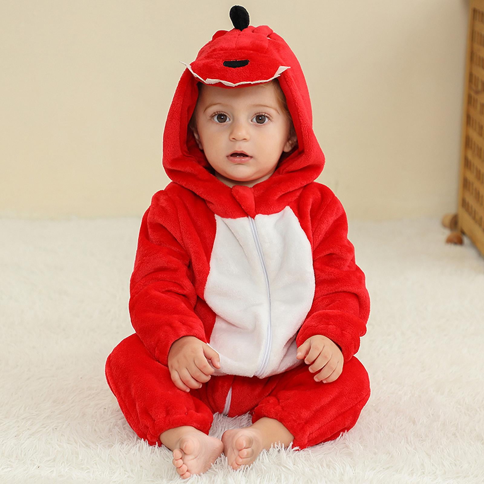 Mono Disfraz De Animal Para Bebé QIYUANT – Con Capucha, Cremallera Y Botones En La Entrepierna, Ideal Para Bebés De 0 A 3 Años, Carnaval, Halloween Y Fotografía