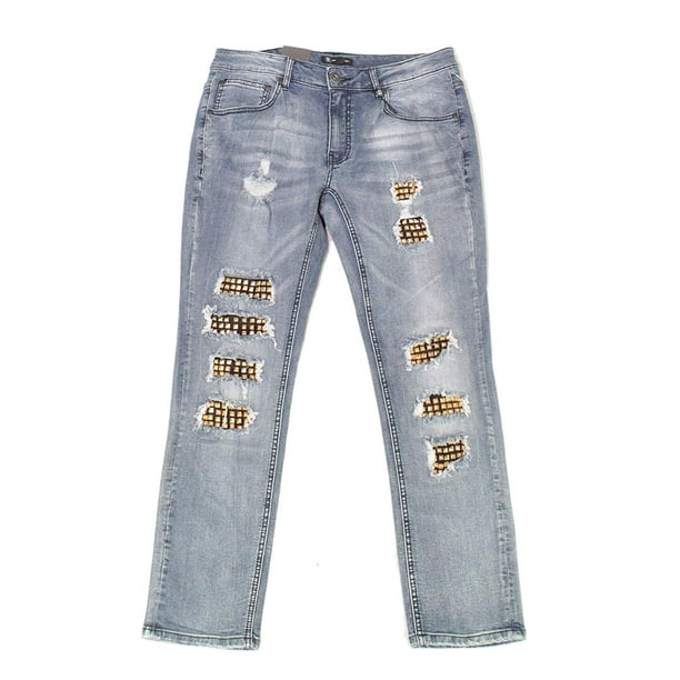INC Mens Jeans 36X30 SkinnyFit Studded Distressed Stretch 36