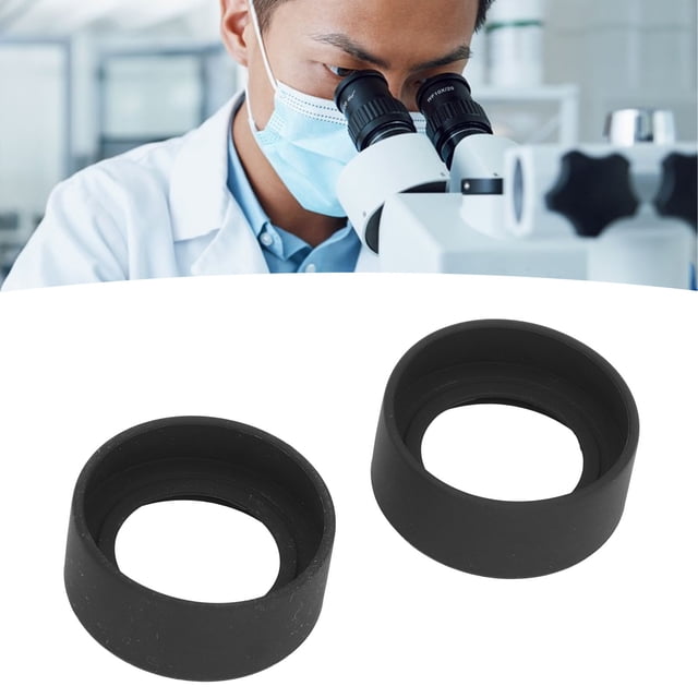 Eye 2 Piezas Ocular De Microscopio Ocular Tapa De Ocular De Goma De ángulo Plano De 41 Mm De Diámetro Para Microscopios Estéreo De 37,5 A 39 Mm