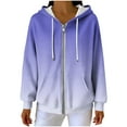 thumbnail image 5 of Zip up Hoodies for Women Fleece Full-Zip Sweatshirts Jacket, Oversized Sweatshirts Fall Fashion Outfits Winter Blouses, 5 of 8