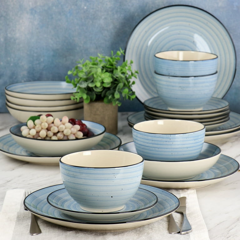 Light blue dinnerware set hot sale