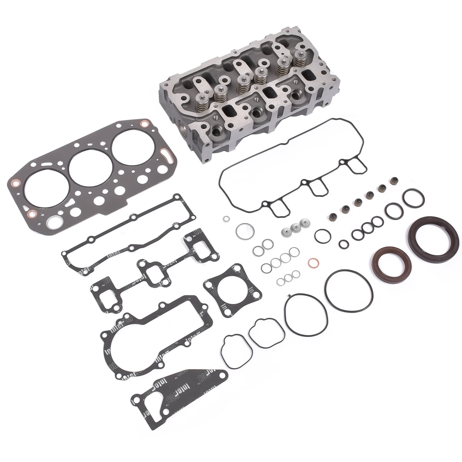 NEWZQ Engine Cylinder Head with Gasket for Yanmar 3TNV70 3TNV70-ASA 3TNV70-HGE 3TNV70-XBV Engine 1Pc