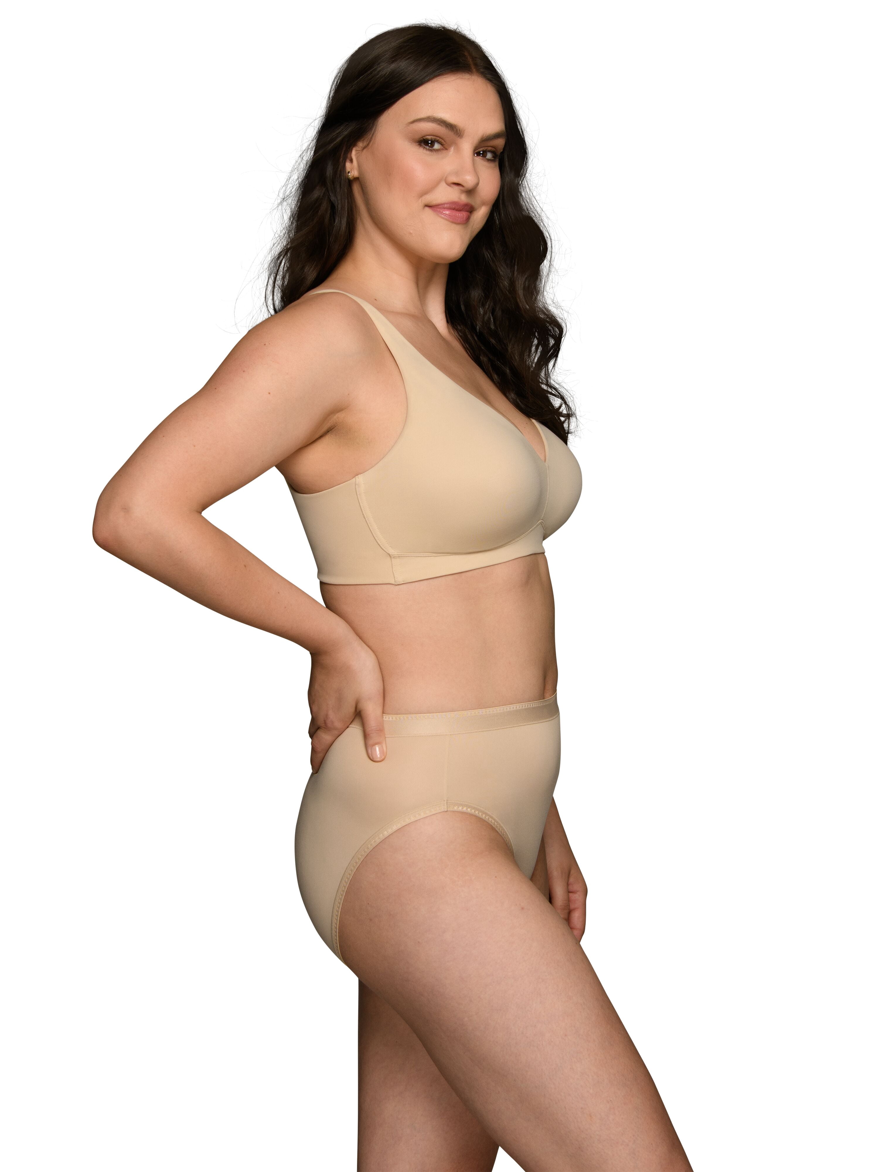 Vanity Fair Lingerie Women's Beauty Back Wireless Bra with Lift, Smoothing, Simple Sizing S-3XL, Style 72164