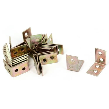 L Shape 90 Degree Shelf Corner Brace Metal Angle Bracket Support 25mmx25mm 36pcs