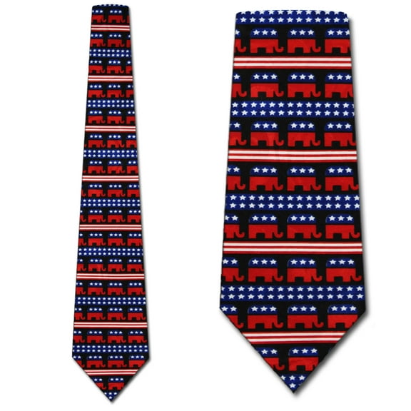Republican Stripe (Black) Necktie Mens Tie