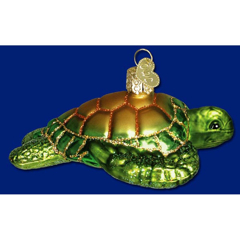 old world christmas ornaments green sea turtle glass blown ornaments