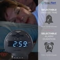 thumbnail image 4 of Sonic Bomb Dual Extra Loud Alarm Clock with Bed Shaker, Black | Sonic Alert Vibrating, Heavy Sleepers, Battery Backup | Wake with a Shake, 4 of 8