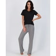 thumbnail image 5 of Real Essentials 2 Pack: Women’s Pajama Set Super-Soft Short & Long Sleeve Top With Pants (Available In Plus Size, 5 of 6