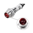 thumbnail image 3 of Indicator Light  110V, Neon Bulbs Red, Metal Shell Panel Mount 5/16" 8mm 5Pcs, 3 of 4