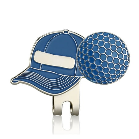 (2Pcs) Colorful Golf Ball Markers With Silver Color Golf Hat Clips Golf Ball Mark+Golf Hat Clip Magnetic Alloy Marker Golf Accessories