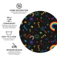 thumbnail image 3 of Lsque Cartoon Pride Lgbt Pattern 4" Drink Coasters Set of 4, PVC Leather Absorbent Coasters, Table Coaster Set Decorative Coffee Cup Coasters Housewarming Gift -Round Shape, 3 of 6