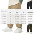 thumbnail image 2 of Ugoldhm Toddler Boys Cargo Jogger Pants - Multi-Pocket Button Detail Casual Elastic Waist, 2 of 6