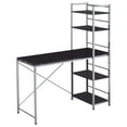 thumbnail image 5 of HomeRoots Furniture 285414 54 x 47 x 20 in. Computer Desk with Shelves, Black & Chrome, 5 of 5