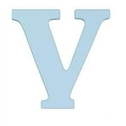 Wooden Letter V Hanging Initials Color: Sky Blue