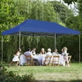 thumbnail image 4 of Gymax 10'x20' Pop up Canopy Tent Folding Heavy Duty Sun Shelter Adjustable W/Bag Blue, 4 of 10