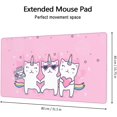 thumbnail image 3 of Cute Unicorn Cat Pink Desk Mat,Extended Gaming Mouse Pad Large Non-Slip Rubber Base Mousepad with Stitched Edges,Waterproof Desk Pad for Computer/Laptop/Work/Office/Home 31.5" X 15.7", 3 of 6