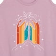 thumbnail image 3 of Instant Message - Palm Tree Rainbow - Women's Racerback Tank Top, 3 of 6