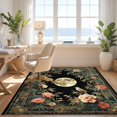 thumbnail image 3 of Design&I 4'x6' Washable Area Rug Bamboo Snake Sofa Boho Vintage Gothic Bird Center Scroll Border for Home Office, Under Desk, Snag-Free Skid-Resistant Medium, 3 of 7