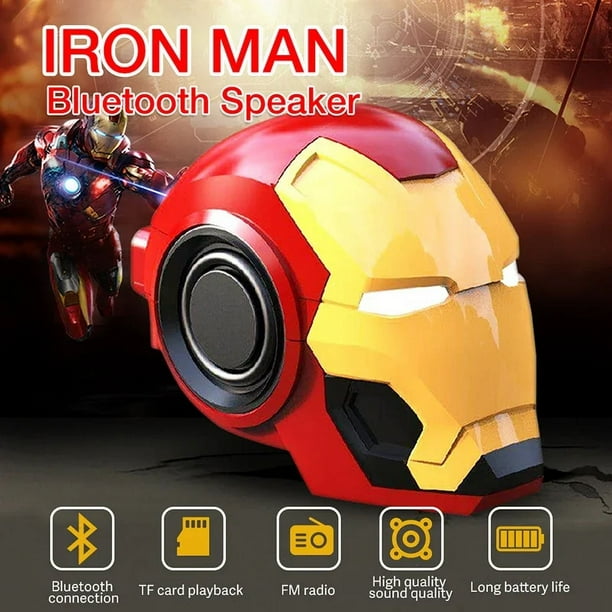 Disney-Altavoz Bluetooth de dibujos animados Iron Man, Subwoofer inteligente inalámbrico, decoración creativa de escritorio, regalo, compatible con tarjeta TF, reproducción de música1931