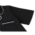 thumbnail image 4 of Women 2PCS Pajama Set  Solid Color/Dot/Striped Short Sleeve Top  Short Pants, 4 of 6