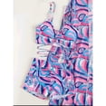 thumbnail image 4 of Bikini De Mujer Impreso Traje De Baño De 3 Piezas Traje De Baño Protector Solar De Talle Alto Sujetador Inalámbrico Cubierta De Malla Ropa De Playa Púrpura S, 4 of 5