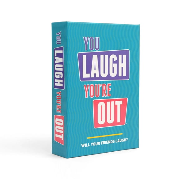 You Laugh You're Out by DSS Games [Try Not to Laugh Family Card Game for Adults, Kids & Teens | White Elephant Gift For Adults | 125 Prompt Fun Cards for Family Game Nights & Parties Ages 14 and Up]