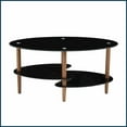 thumbnail image 6 of Black Oval Glass Coffee Table for Living Room - Easy-Clean, 220lbs Capacity, 6 of 9