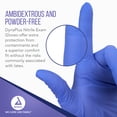 thumbnail image 3 of Dynarex DynaPlus Disposable Nitrile Exam Gloves, Powder-Free, Latex-Free, Strength + Value, Used by Professionals, Blue, Medium, 1 Case - 10 Boxes of 200 DynaPlus Disposable Nitrile Exam Gloves, 3 of 7