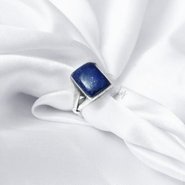 Lazuli Ring, Handmade Ring, 92.5% Sterling Silver Ring, Lapis Silver Ring