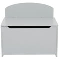thumbnail image 2 of O'force Wooden Toy Box and Storage Chest, Entryway Bench with 2 Safety Hinges, Gray Color, 2 of 7