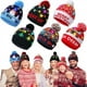 thumbnail image 4 of Gorro de punto navideño con luces LED, unisex, de invierno, colorido, para Navidad, Año Nuevo, 2 o 1 unidad, 4 of 5