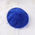 thumbnail image 2 of French Style Beret Hat for Women CQXIDFH Women Casual Warm Beret, Minimalist Solid Color Knitted Hat, Chic Streetwear Head Accessory for Cold Days, Womens Baseball Hats (Blue, One Size), 2 of 3