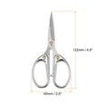 thumbnail image 2 of Uxcell 4.8" Stainless Steel Vintage Mini Scissors for Embroidery Cross Stitch Sewing Silver, 2 of 6