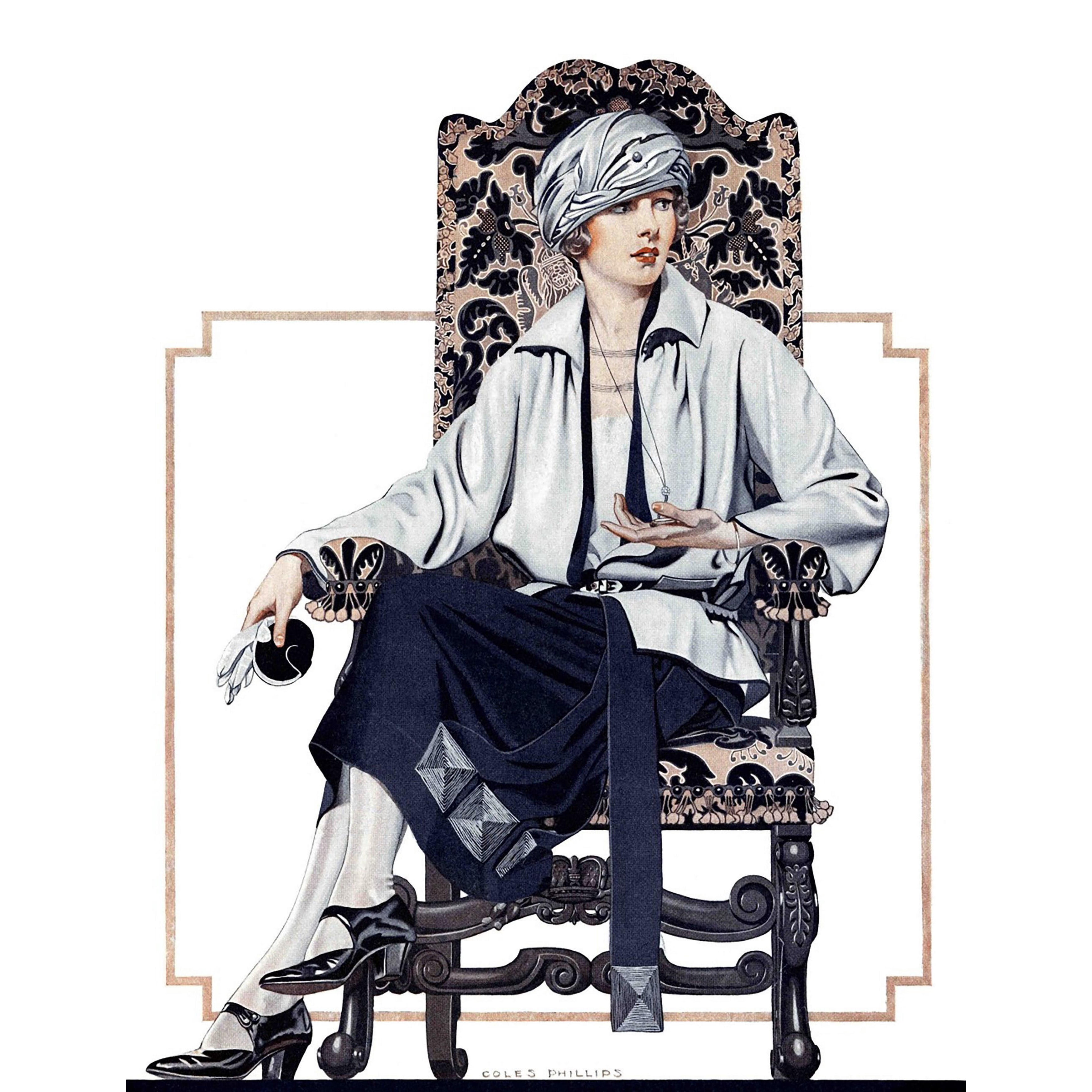 Marmont Hill "Seated Woman" by Coles Phillips Painting Print on Canvas