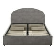 thumbnail image 5 of Mr. Kate Moon Upholstered Bed with Storage, Queen Size Frame, Light Gray Velvet, 5 of 23