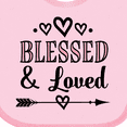 thumbnail image 4 of Inktastic Blessed and Loved Baby Girl Girls Baby Bib, 4 of 4