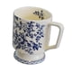 thumbnail image 2 of Taza de cerámica con flores, taza de café Floral novedosa, taza de té, vajilla de 420ml para café y té, taza de flores azules para hermana y adultos, 2 of 9