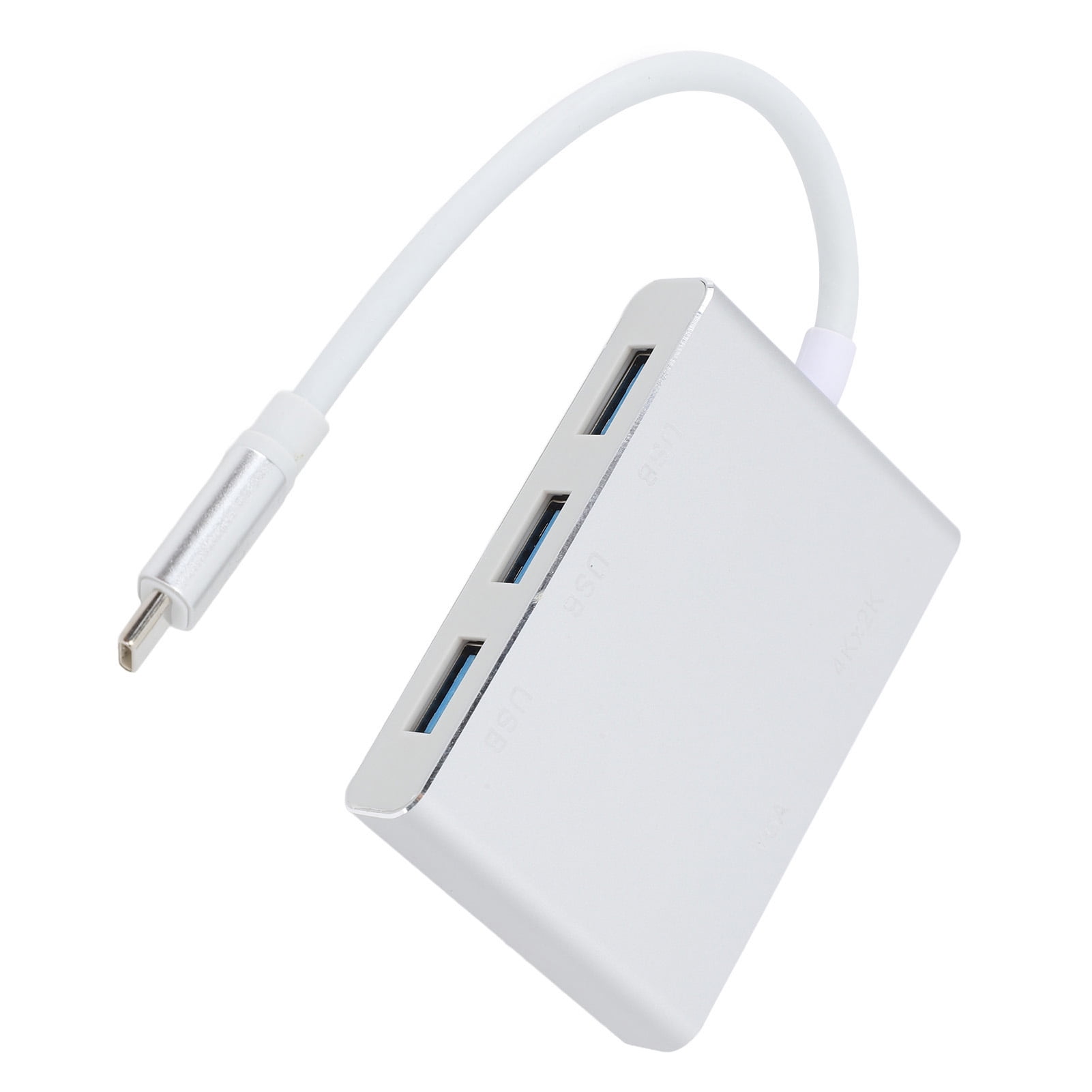 M Buder USB C Hub Portable 5 in 1 Type C to USB Multi Port Adapter Splitter 15 cm / 5.91 in Silver