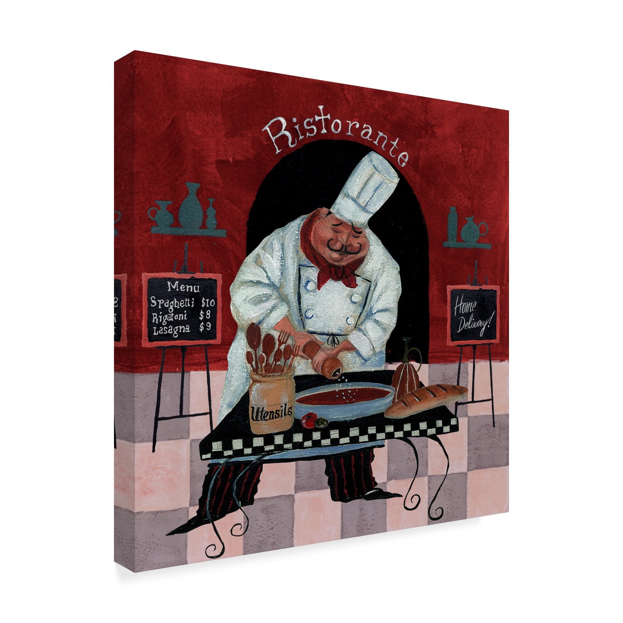 Trademark Fine Art 'Chef Kitchen Menus' Canvas Art by Gregg Degroat