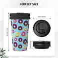 thumbnail image 3 of Daiia Donuts Printed Stainless Steel Tumbler with Lid and Straw, Double Wall Vacuum Insulated Coffee Tumbler Travel Coffee Mug with Leak Proof Lid, 3 of 8