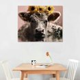 thumbnail image 3 of Orinice Black And White Highland Cow In Bathtub Canvas Wall Art Funny Longhorn Cattle Sunflower Vintage Animal Room Aesthetic Modern Cute Prints Painting For Bathroom Decor Unframed20''X16'' 20x16in, 3 of 5