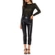 thumbnail image 2 of INSPIRAR CHIC Camiseta de Mujer de Manga Larga Brillante con Purpurina Metálica XS Negra Brillante, 2 of 7