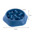 thumbnail image 2 of Cuenco antiglotón para perros con base antideslizante que promueve una alimentación saludable y una digestión lenta (azul grande, laberinto), 2 of 5
