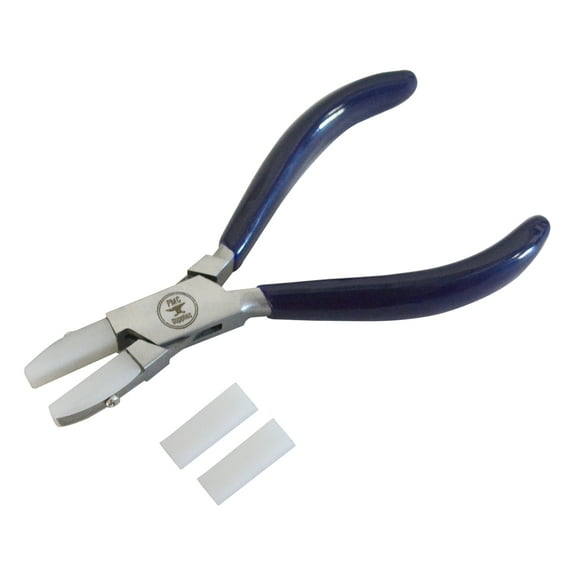 5-3/4" Nylon Jaw Wire Thin Nose Jewelry Making Wire Straightening Pliers - PLR-0139